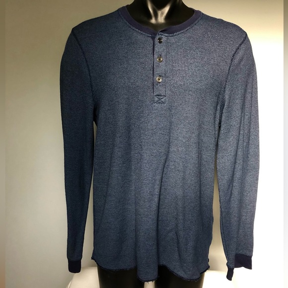 Marc Anthony Other - Marc Anthony Navy Stretch Henley Top XL